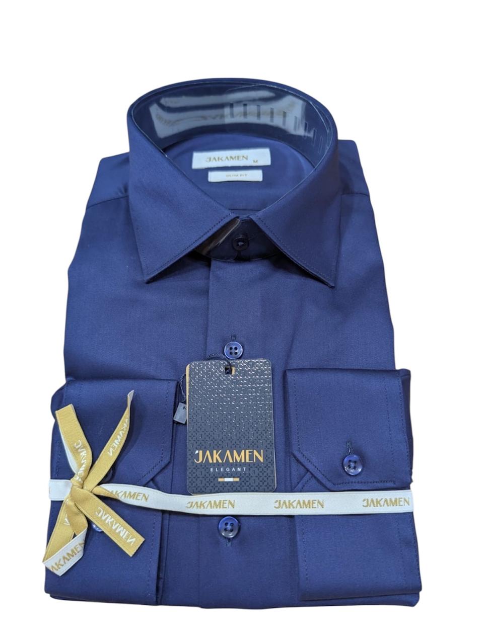 Chemise Bleu Marine Satin