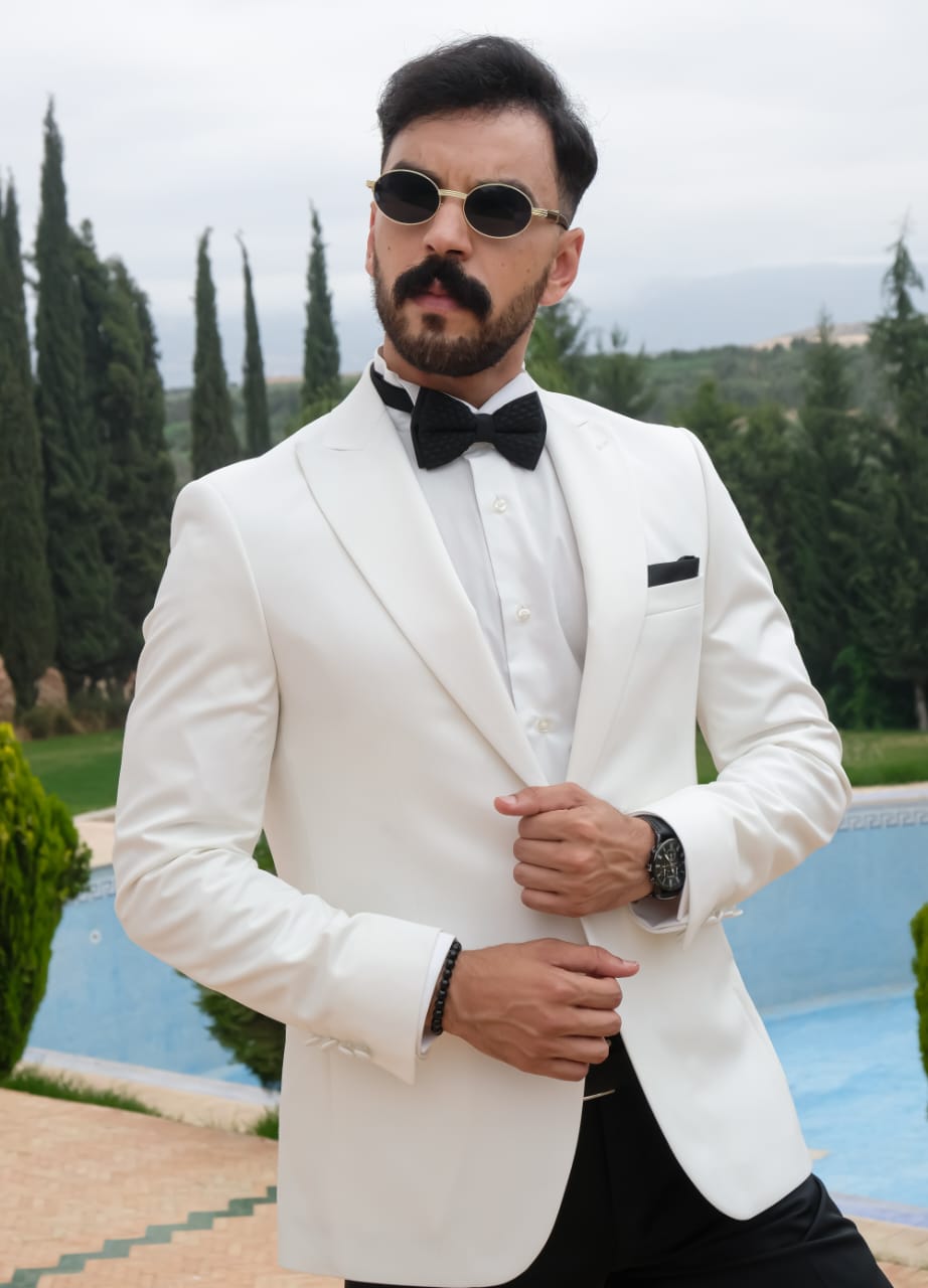 Costume Cérémonie Blanc – 2 pièces