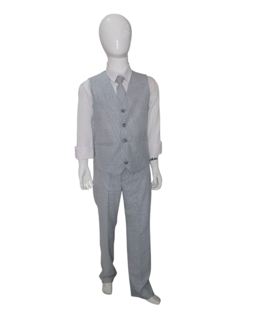 Costume Gris A Carreaux – 2 pièces