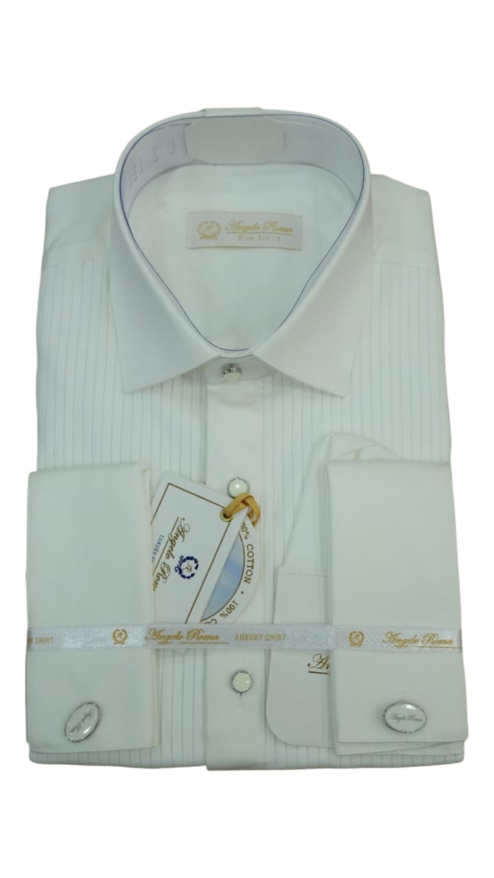 Chemise Blanc Satin Céremonie