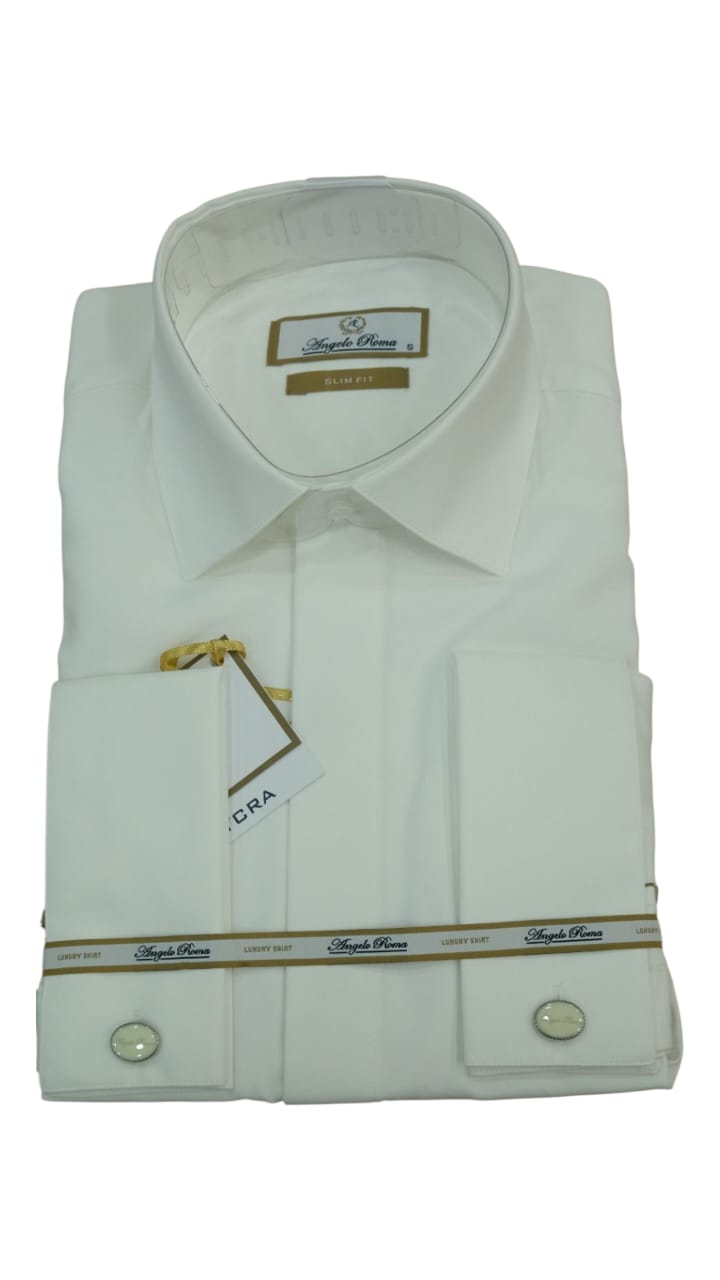 Chemise Blanc Satin Cérémonie