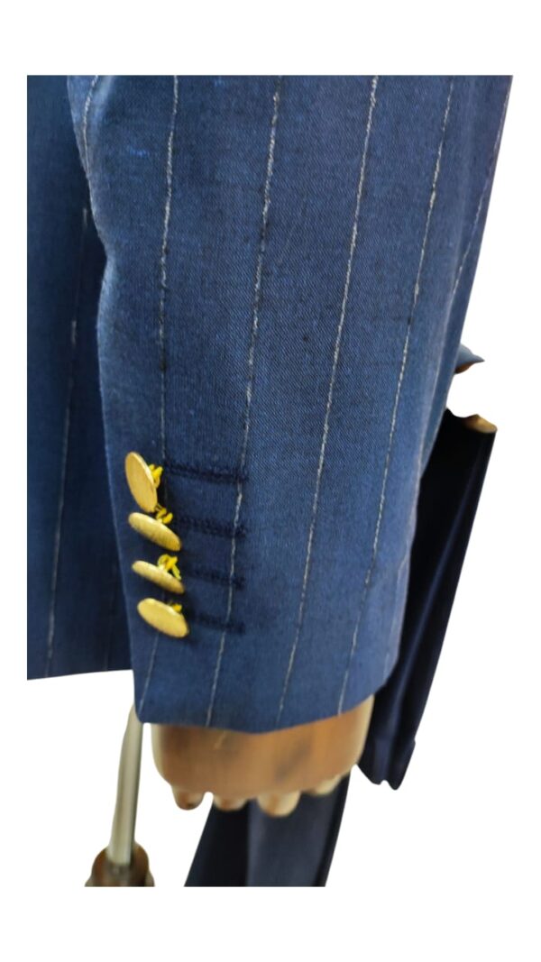 Costume Bleu Rayé Croisé - 2 Pièces – Image 3