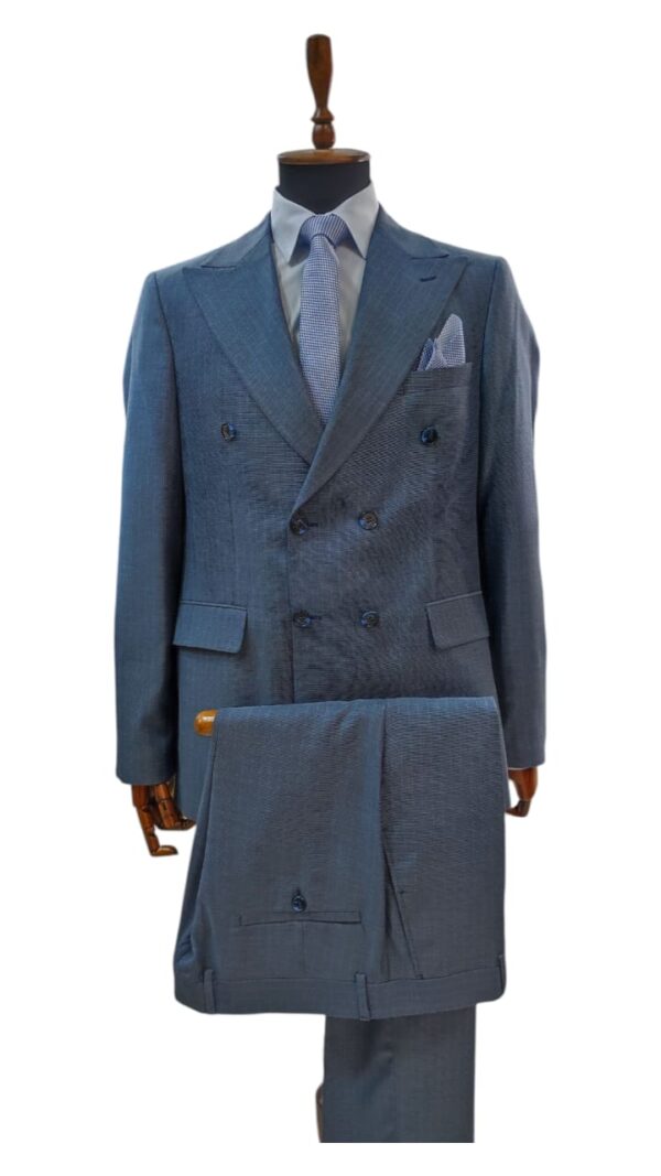 Costume Bleu Croisé - 2 Pièces – Image 2