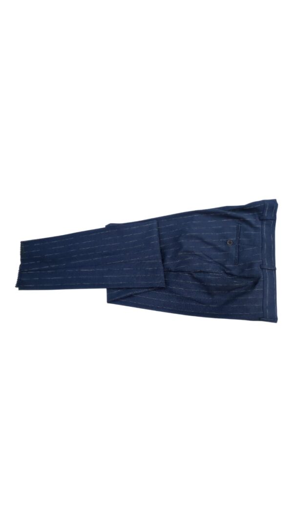 Costume Bleu Rayé Croisé - 2 Pièces – Image 4