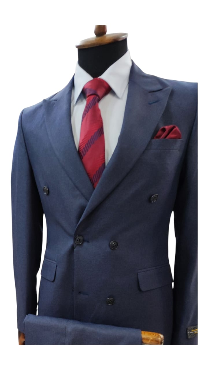 Costume Bleu Nuit Croisé – 2 Pièces