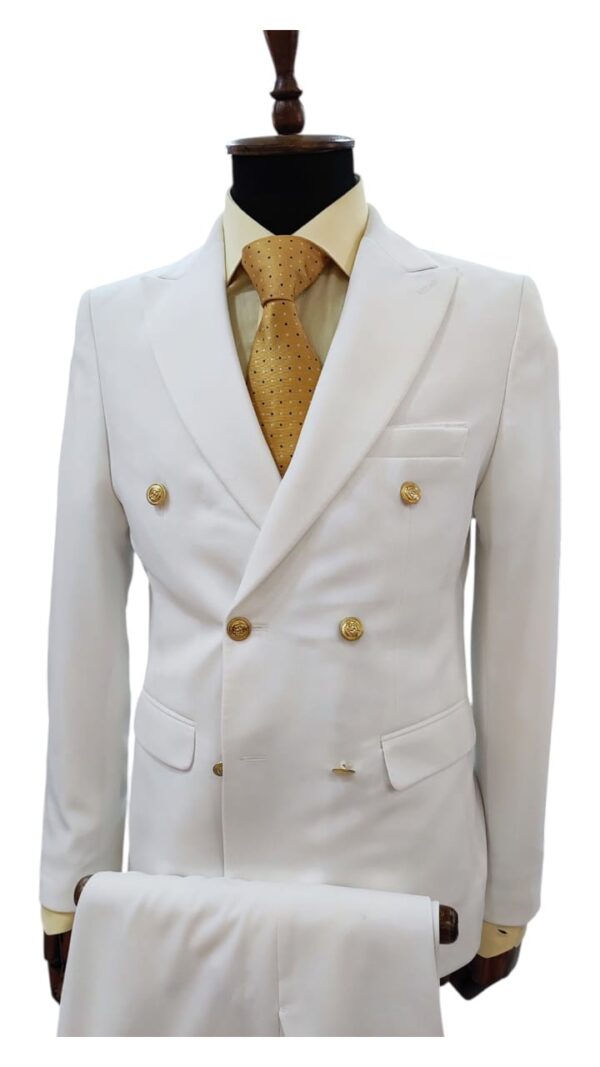 Costume Blanc Croisé - 2 Pièces – Image 2