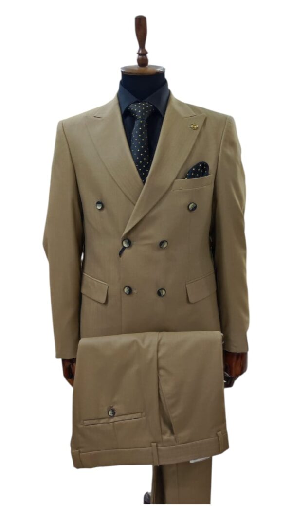 Costume Beige Croisé - 2 Pièces – Image 2