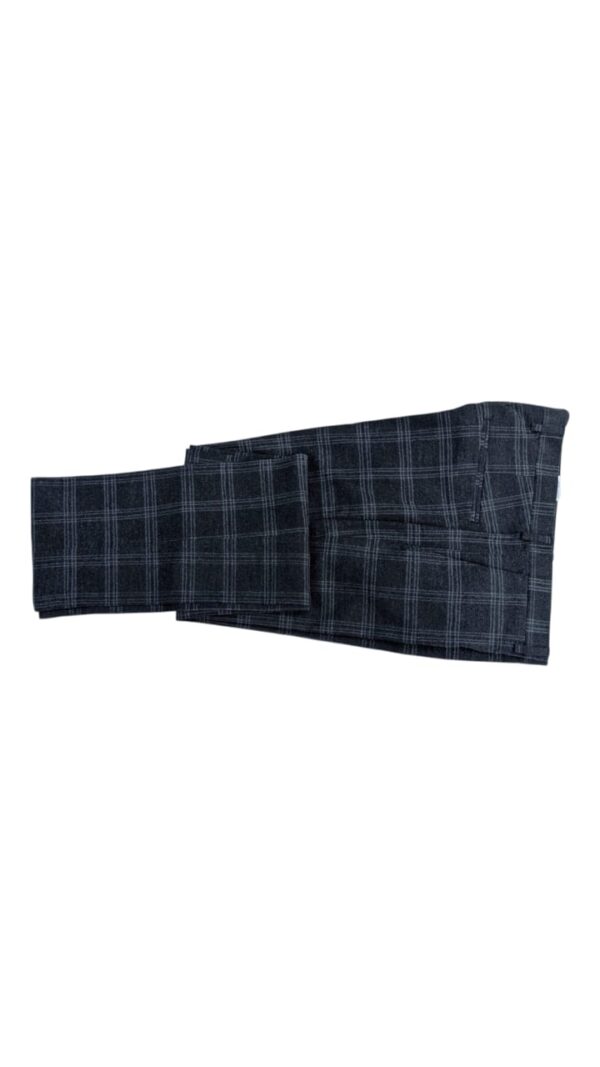 Costume Gris Foncé  à Carreaux  - 2 Pièces – Image 5
