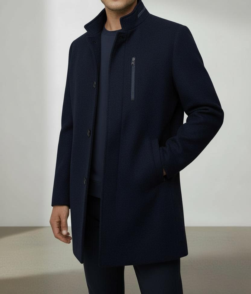 Manteau Cachemire Bleu Nuit