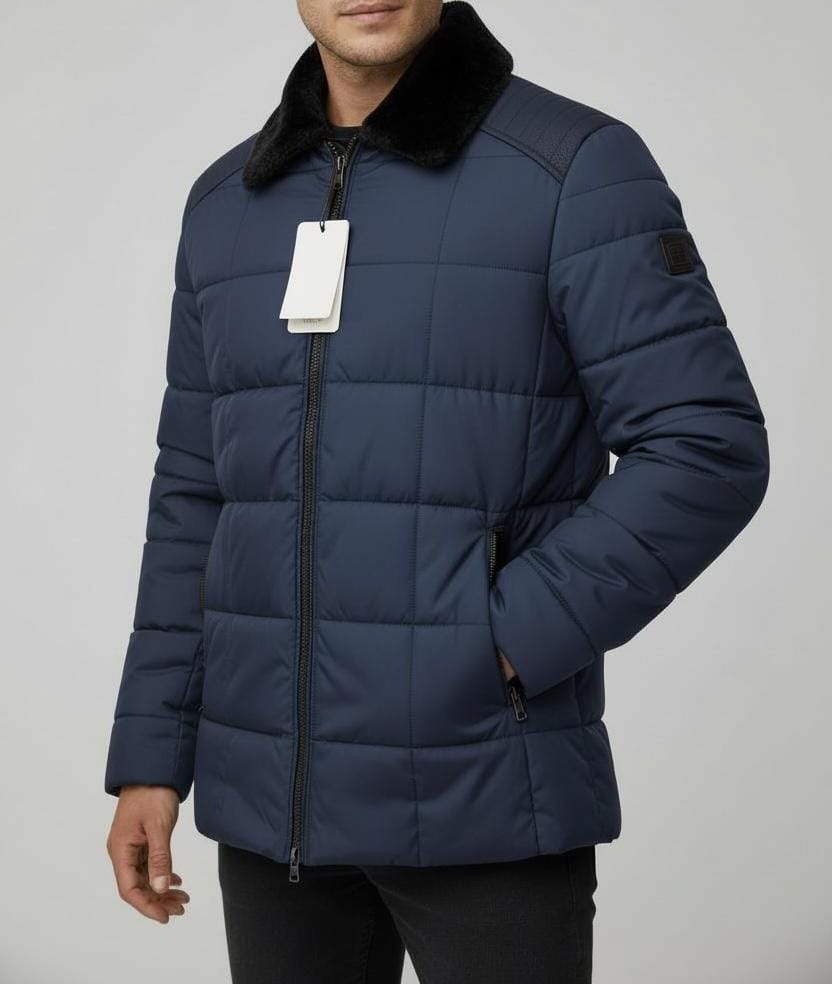 Blouson Imperméable Bleu Marine