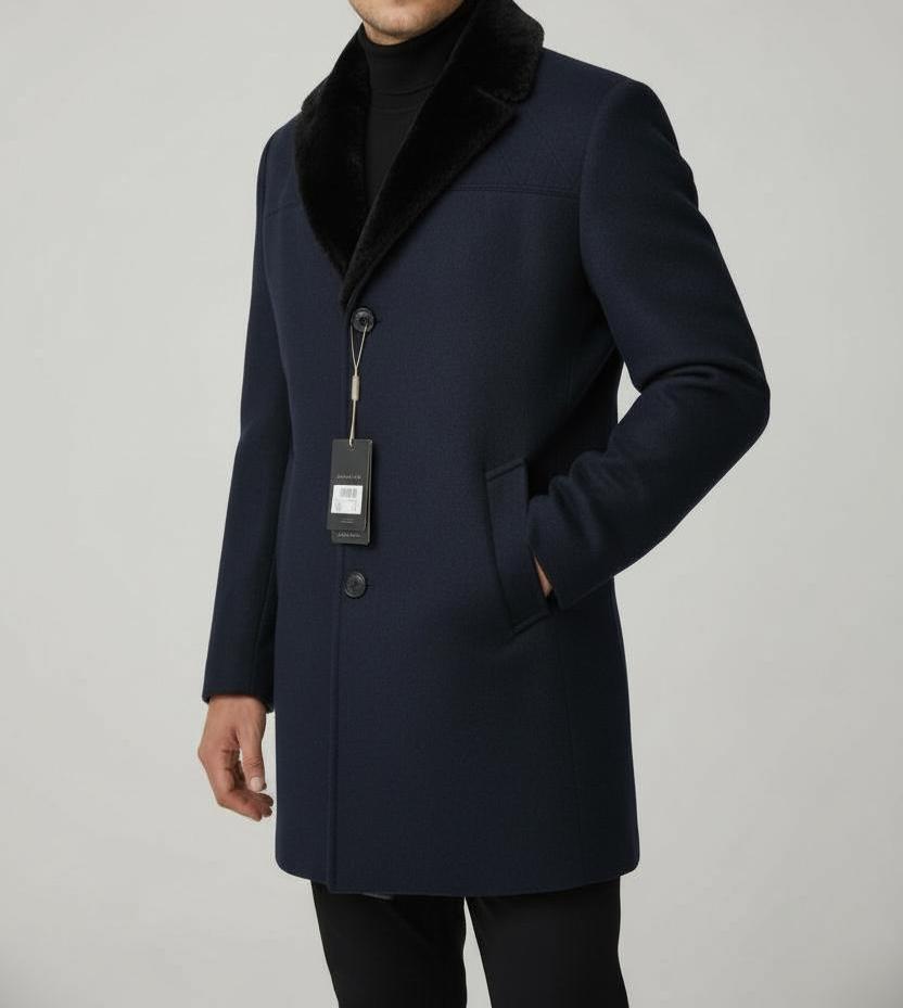 Manteau Cachemire Bleu