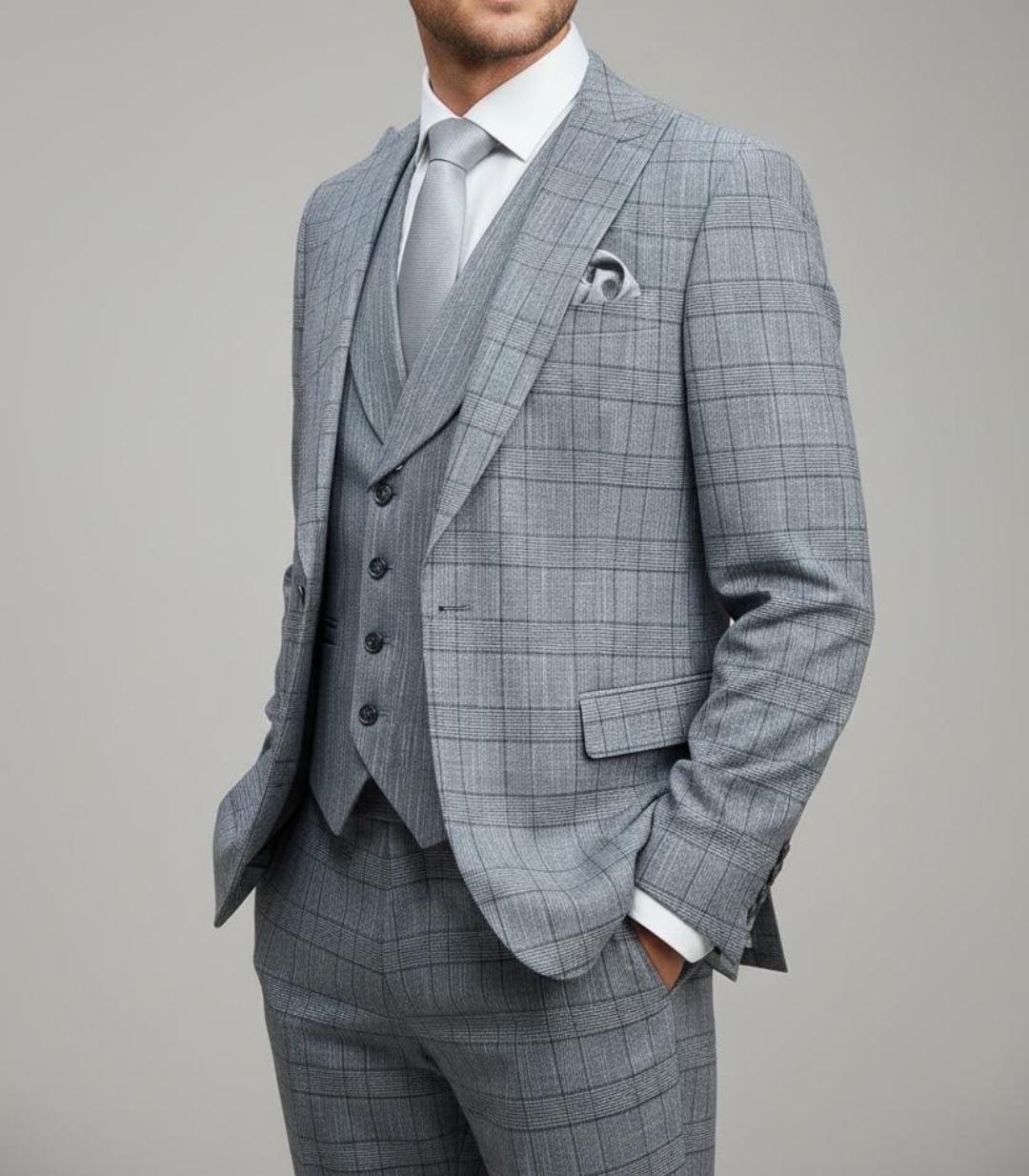 Costume Gris – 3 Pièces