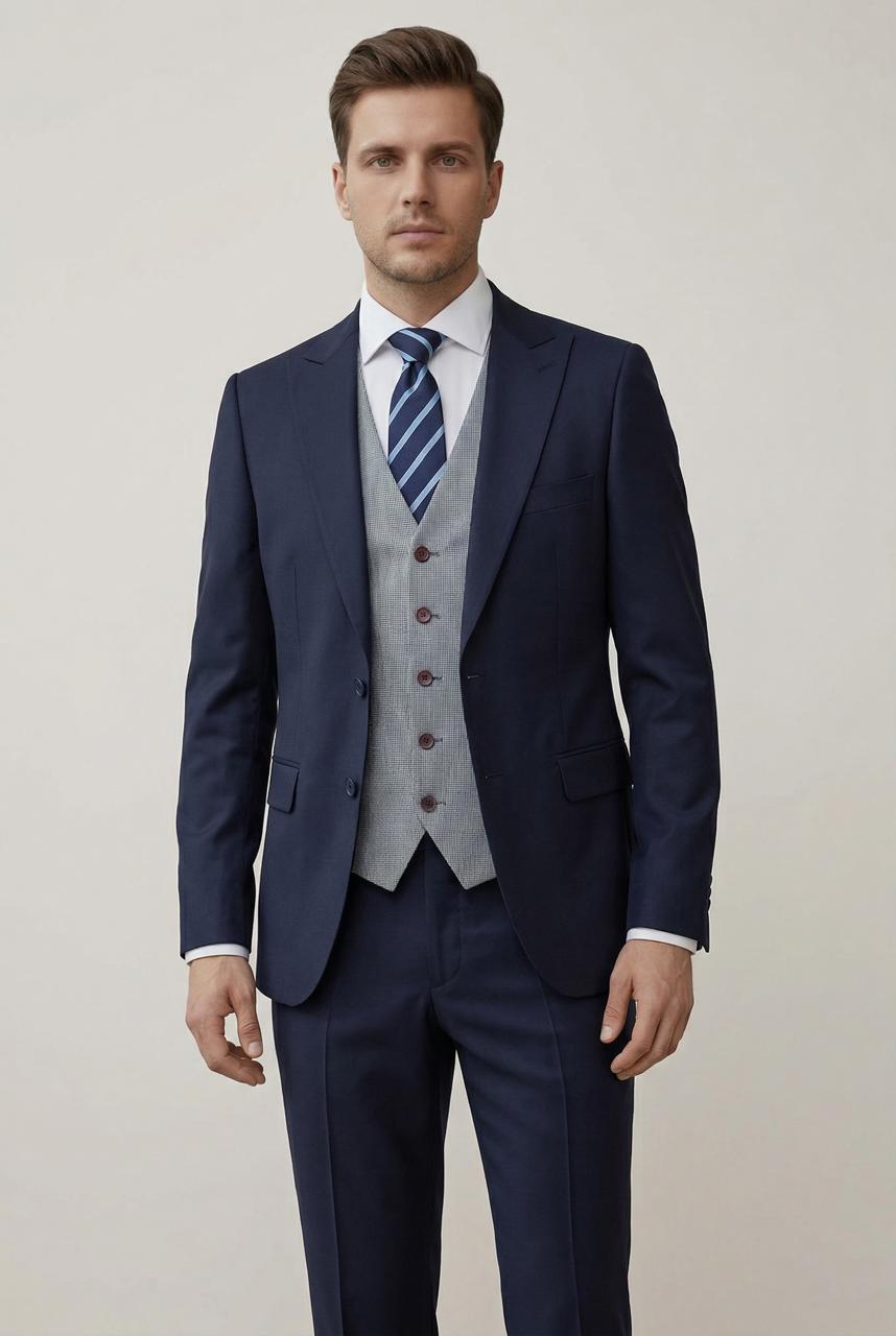 Costume Bleu Marine – 3 Pièces