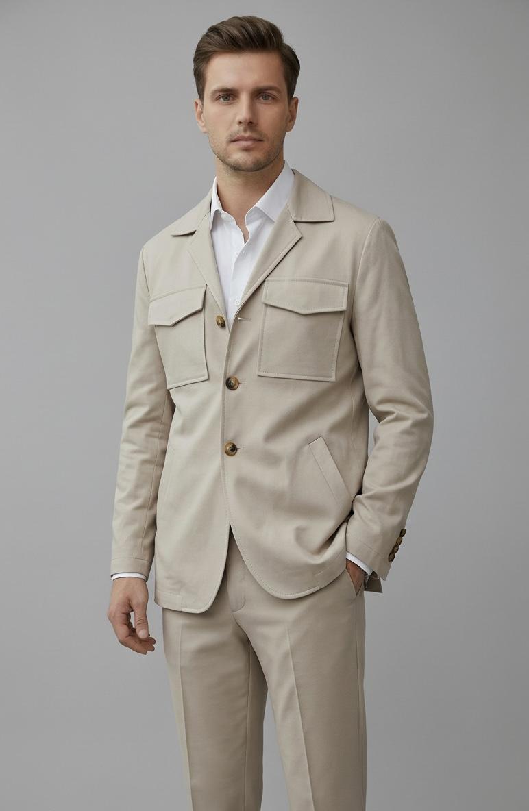 Costume Beige sport – 2 pièces