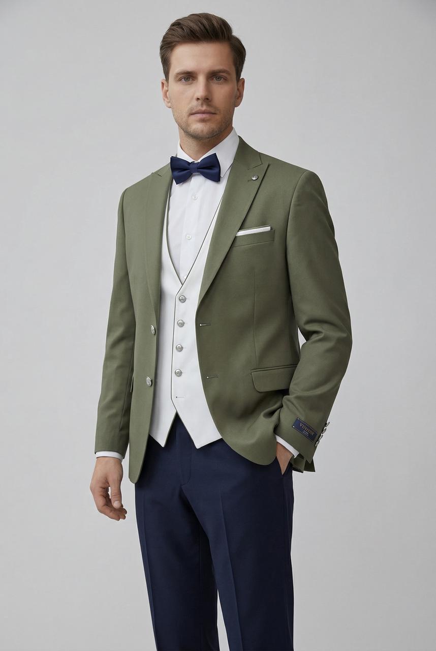 Costume Cérémonie Vert  – 3 Pièces