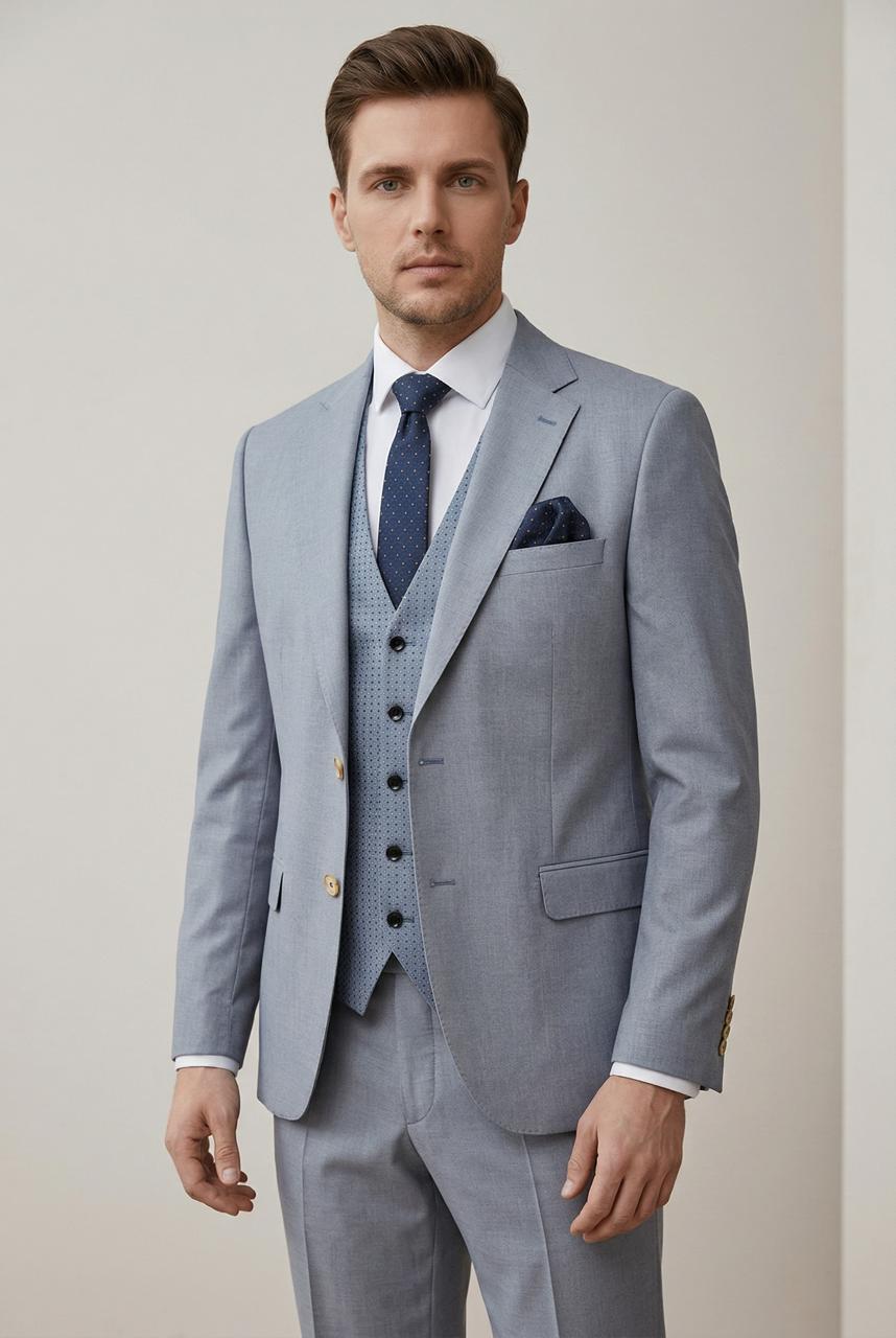 Costume Gris- 3 Pièces