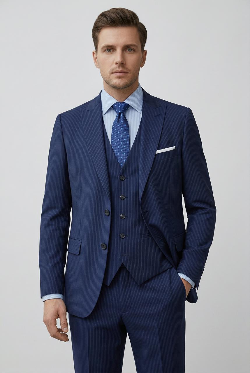 Costume Bleu Marine – 3 Pièces