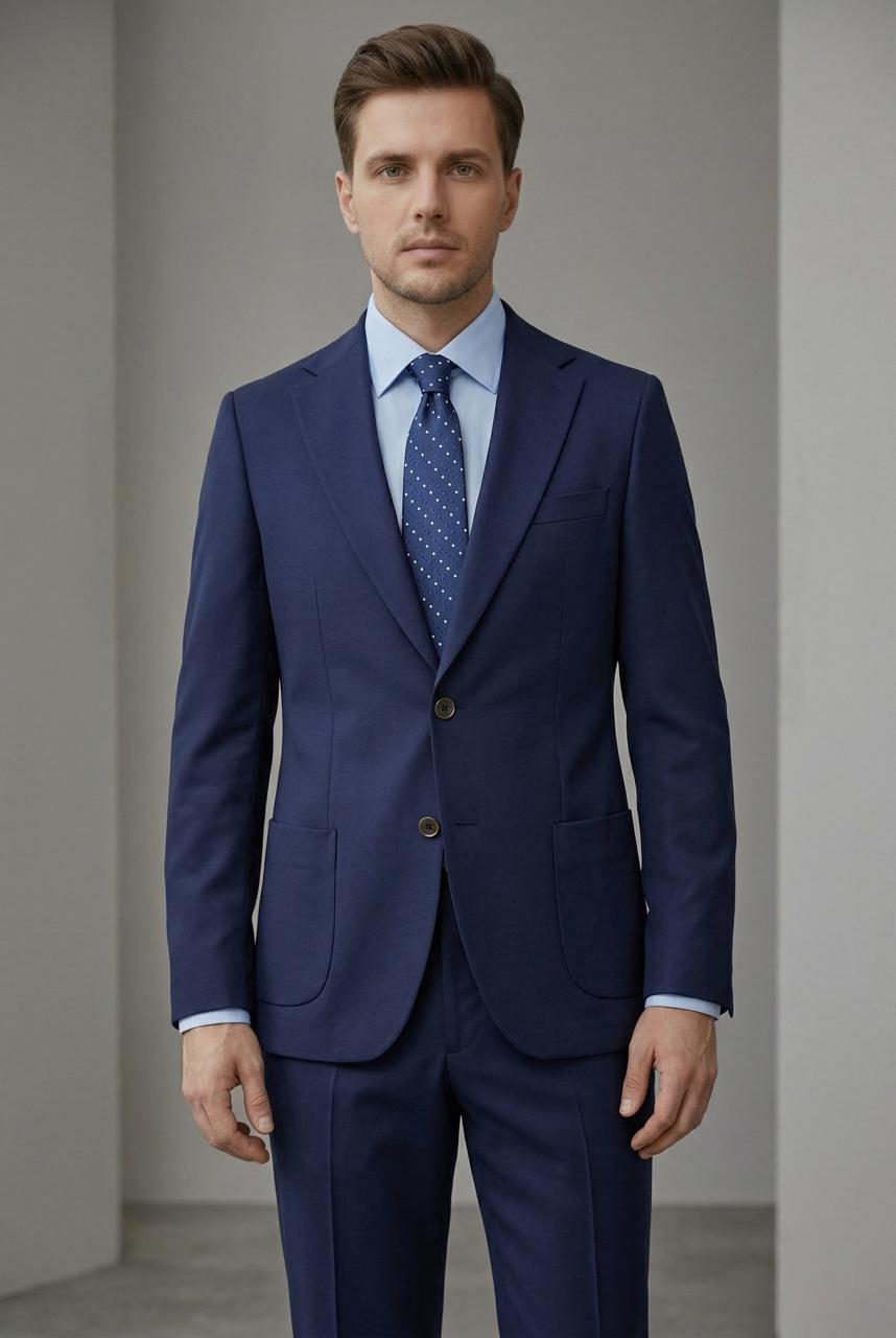 Costume Bleu Marine Décontracté – 2 pièces