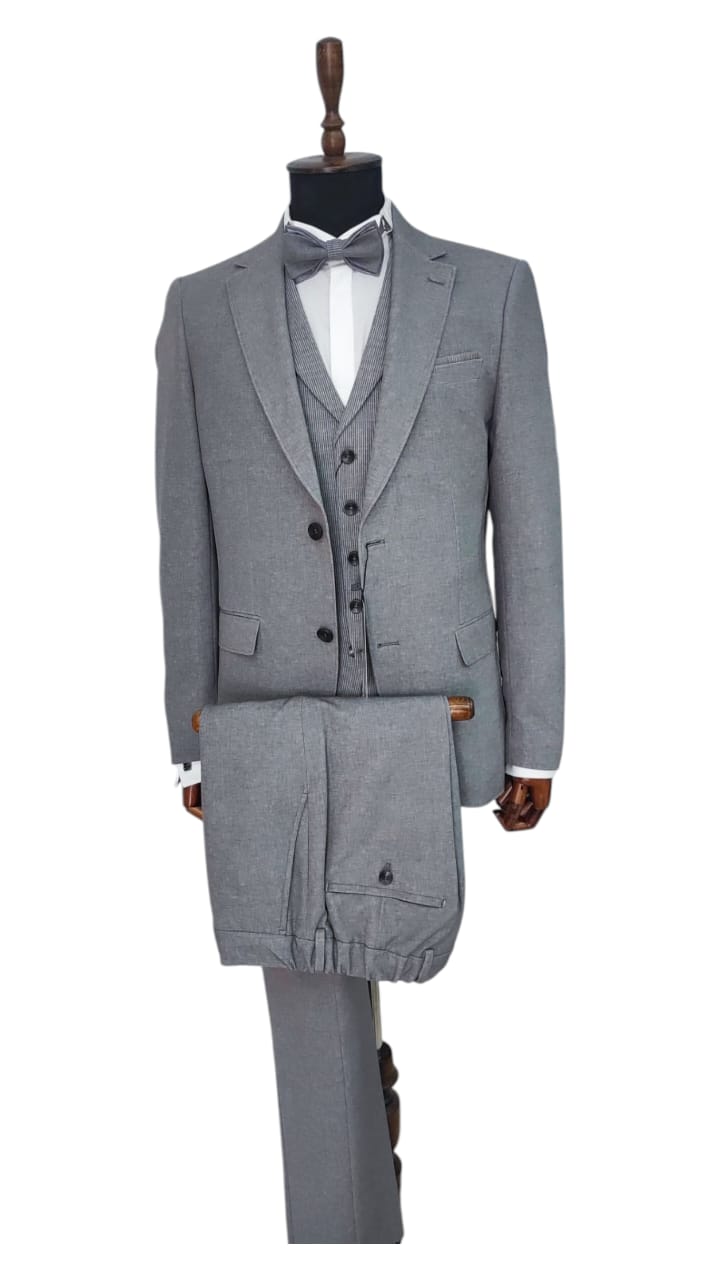 Costume Gris Vert Claire- 3 pièces