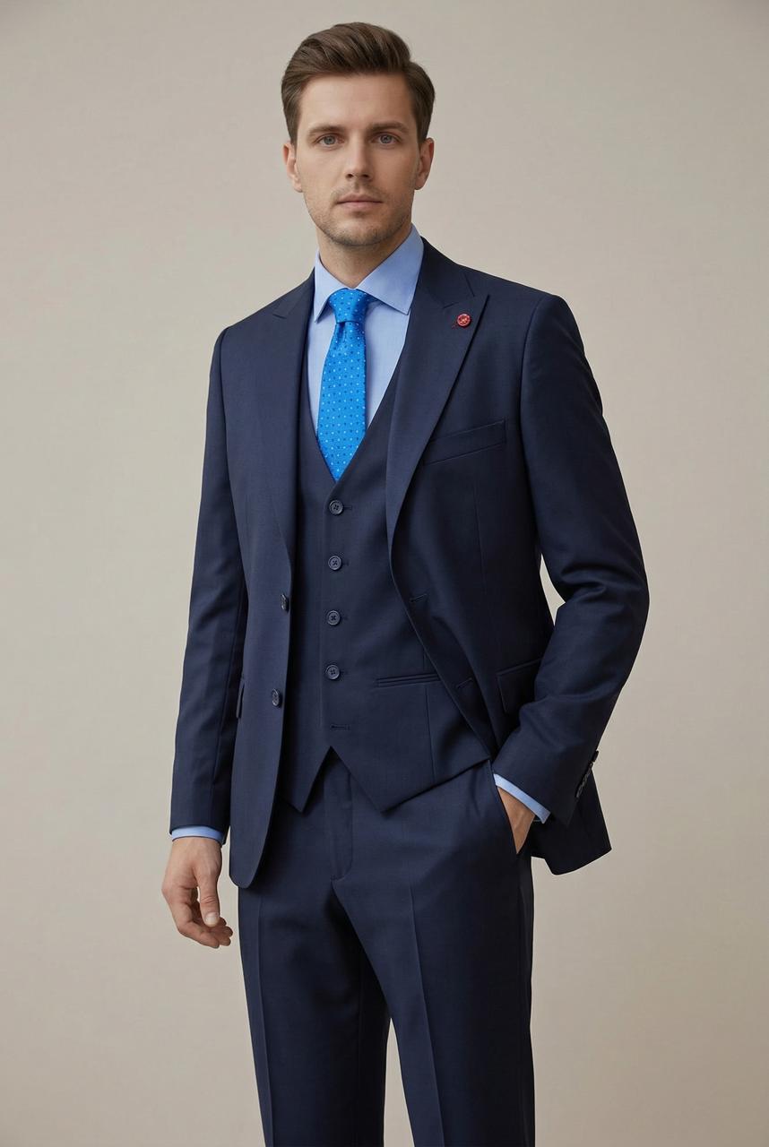 Costume Bleu Marine – 3 Pièces