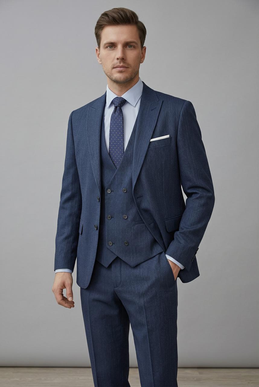 Costume Bleu Marine – 3 Pièces