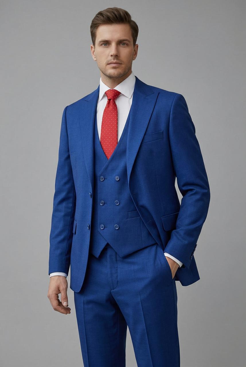 Costume Cérémonie Bleu Roi – 3 pièces