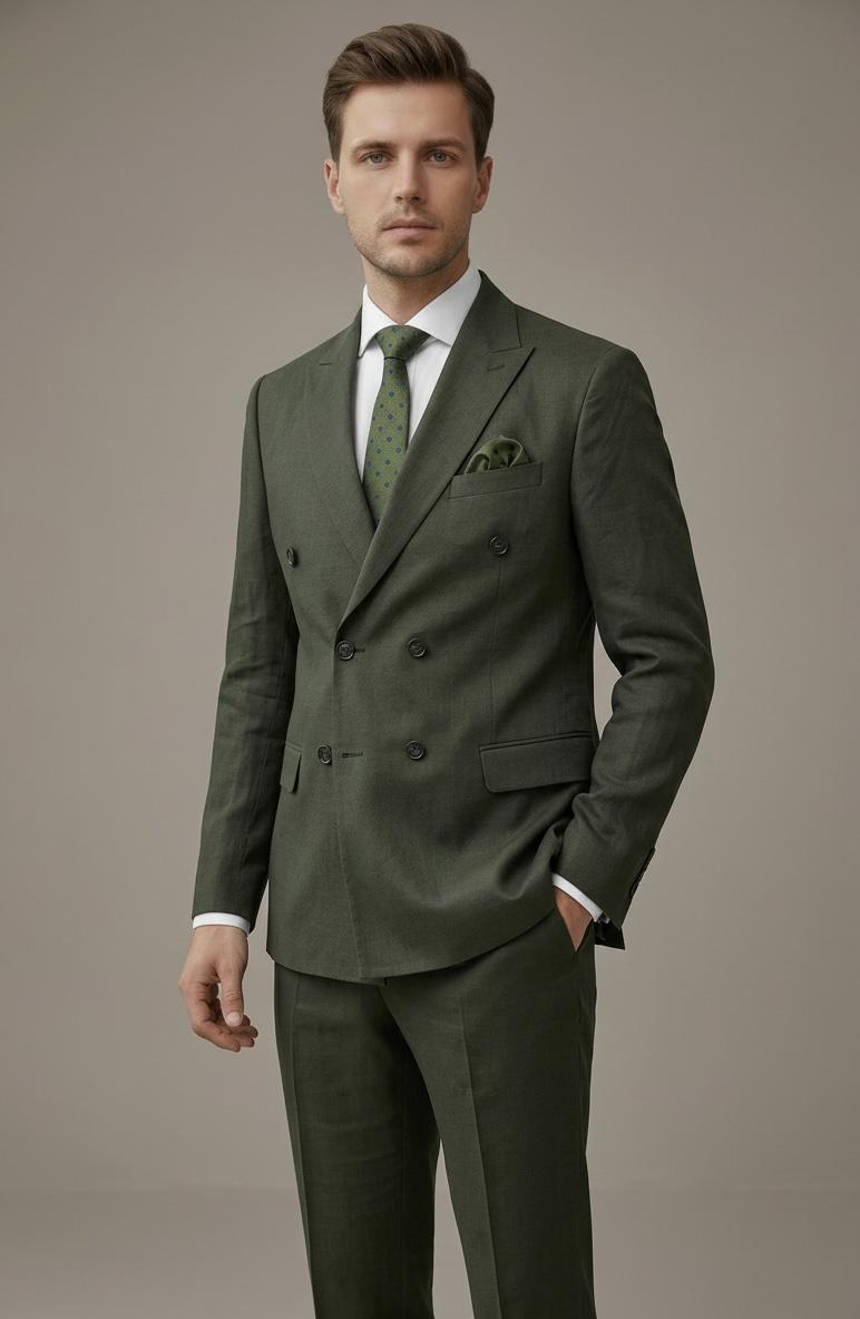 Costume Croisé Vert Foncé